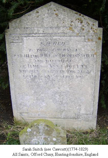 Grave Sarah Snitch Offord Cluny