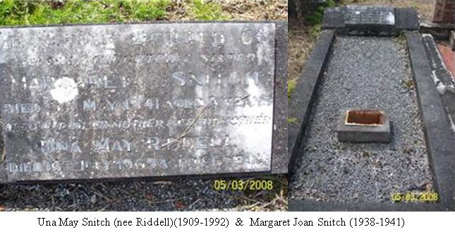 Una & Margaret Snitch Grave Aus